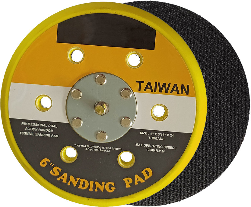 Inditrust 6inch (150mm) Dual Action Random Orbital Sanding pad (Pack of 1) Wood Polisher(6 inch)