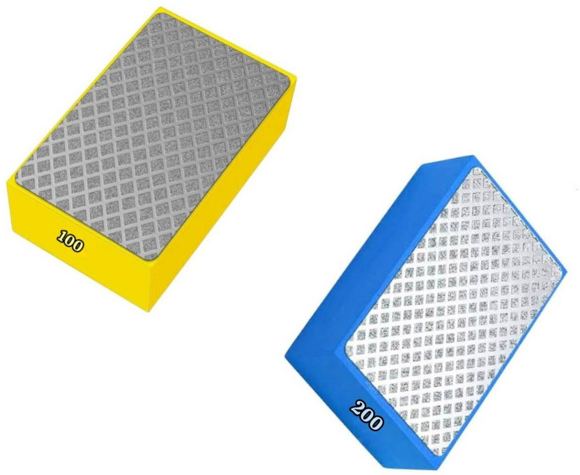 max deals Diamond Hand Pad Combo Foam Back - Polishing Glass (Grit-100 & 200) Glass Polisher(2.5 inch)