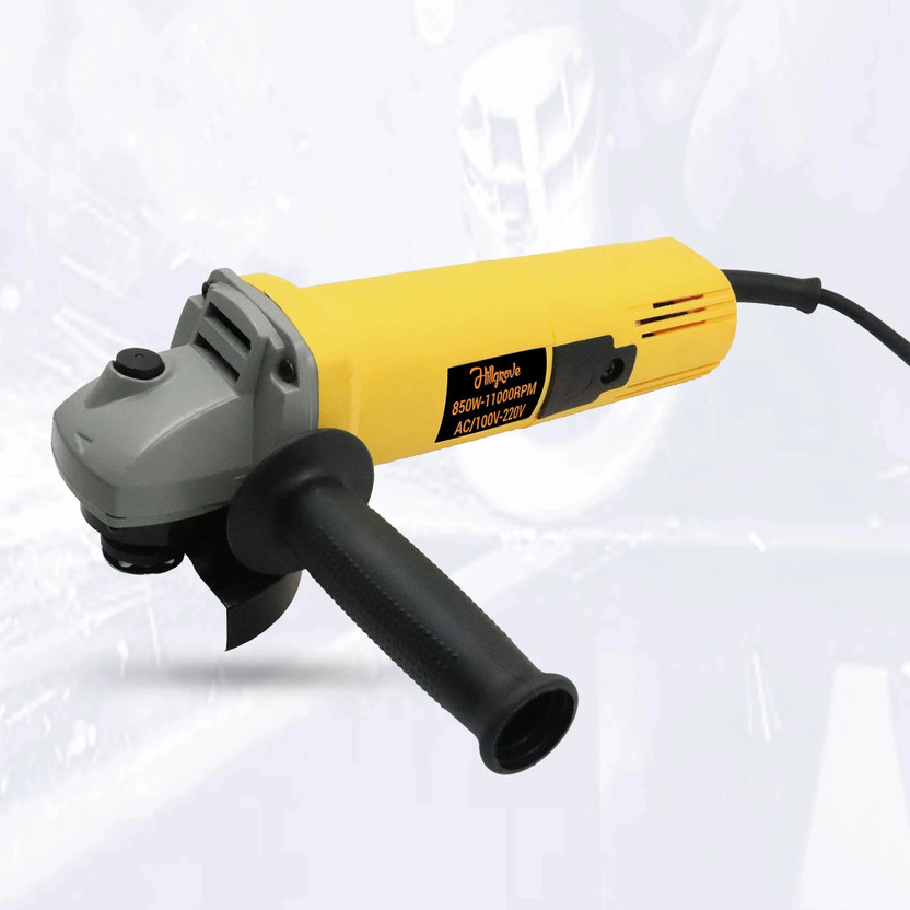 Hillgrove HGANG1B1M3 Angle Grinder (100 mm Wheel Diameter) HGANG1B1M3 Metal Polisher(4 inch)