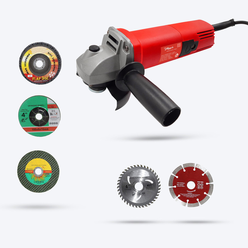 Hillgrove HGANG2B5M4 Angle Grinder (100 mm Wheel Diameter) HGANG2B5M4 Metal Polisher(4 inch)