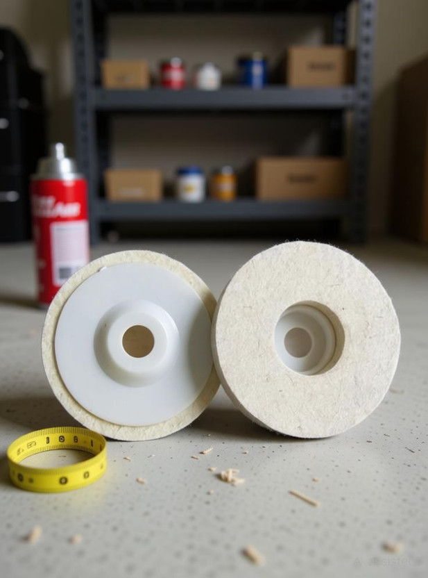 Ess Aar Wool Polishing Wheel Buffing Pad for polishing stainless steel, metal, marble, glass ceramic, 4 Inch (Set of 2) Metal Polisher(4 inch)