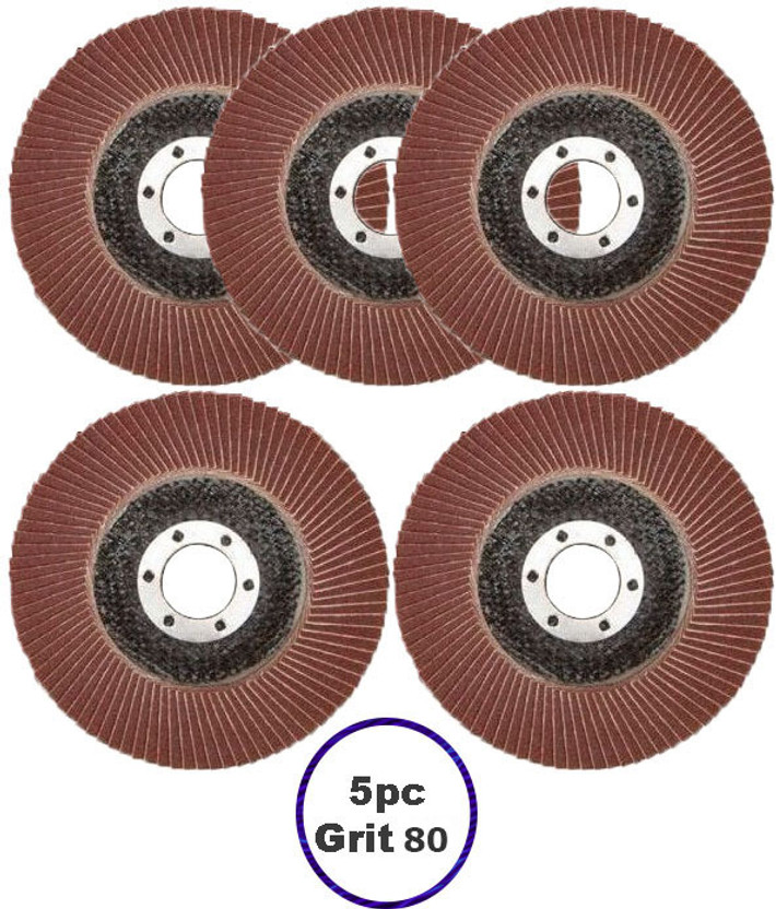 Inditrust new 4inch 5pc Flap Wheel Set 80 Grit 100X16mm Metal Polisher(4 inch)