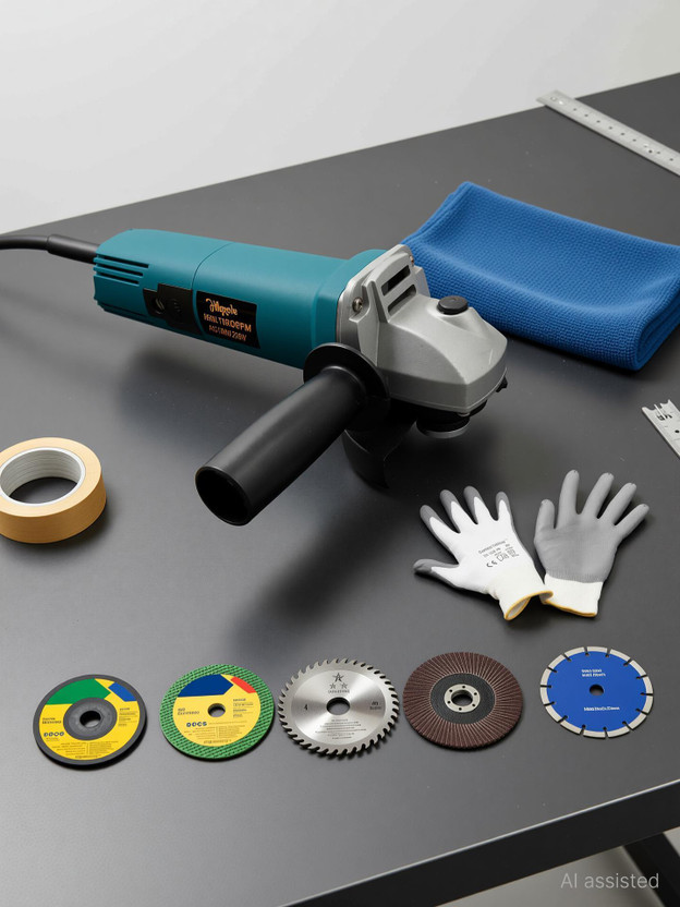 Hillgrove 100% Copper Winding HGCM938M6 Grinder Machine with 5Pcs Wheels 100% Copper Winding HGCM938M6 Grinder Machine with 5Pcs Wheels Metal Polisher(4 inch)