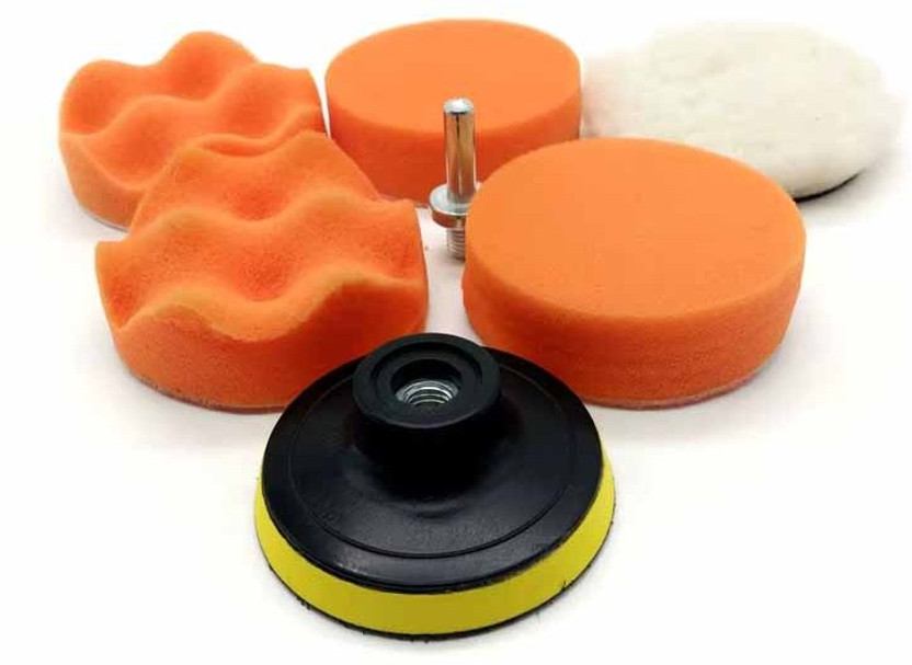 DYTOOLS 7 Pcs 5"inch Kit, Gross Polishing Buffing Pad Kit Polisher M10/14 Drill Adapter Car Polish Sponge Kit Car Wash Cleaning Tools (7 Pcs 5"inch Kit) Vehicle Polisher(5 inch)
