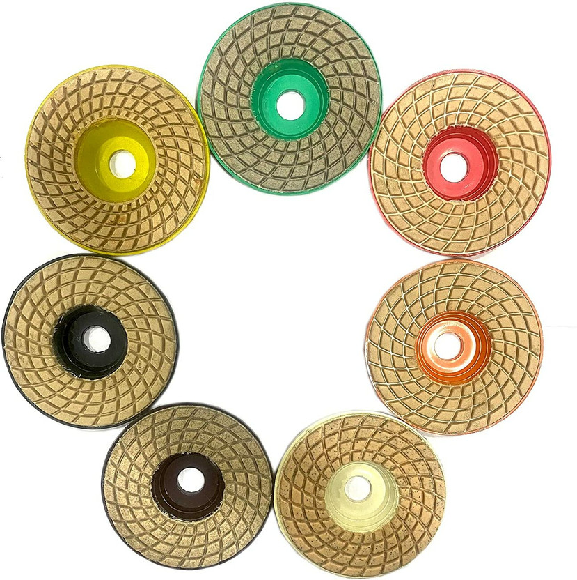 Jon Jon Bhandari Tools 7pc 4'inch 100mm Diamond Ceramic Polishing Pad (Grite 0 to 6) 7Pcs Diamond Ceramic Polishing Pad Set Grinding & Finishing of Granite Marble Metal Polisher(4 inch) - Flipkart Deal