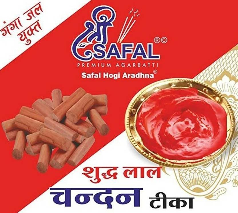 SHRI SAFAL Shudh Lal Chandan Tika Pure Kumkum Roli for Puja Natural