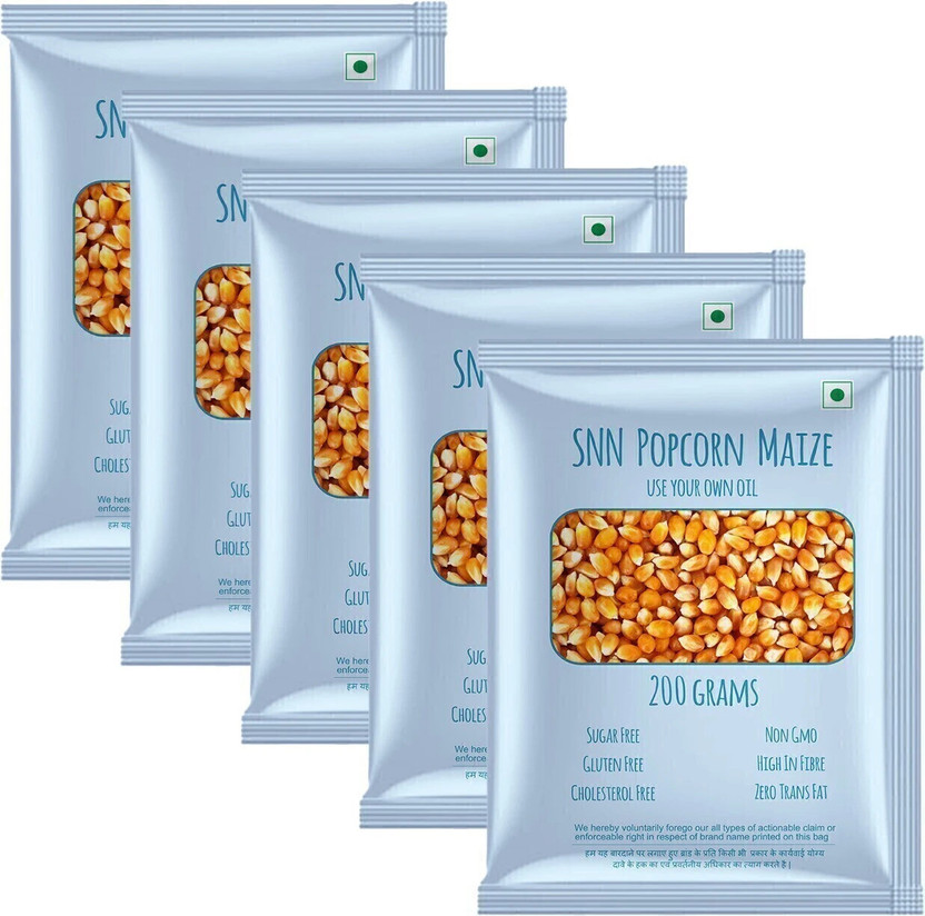 SHAH SHAH NANJI NAGSI SNN POPCORN MAIZE Raw Maize Popcorn(1 kg, Pack of 5) - Flipkart Deal