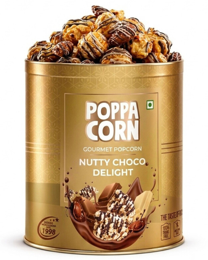 poppacorn Ready to Eat Healthy Gourmet Popcorn Nutty Choco Delight Popcorn(150 g)