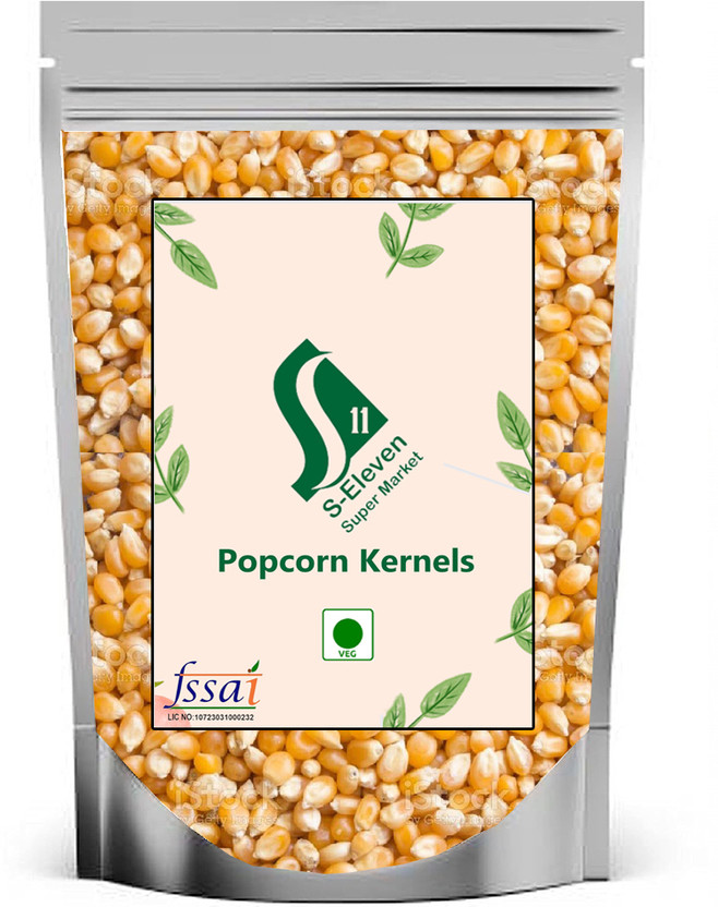 S Eleven Super Market Popcorn Kernel Seeds/Gourmet Pop Corn Kernels/Makkai Popcorn Natural Popcorn(1 kg)