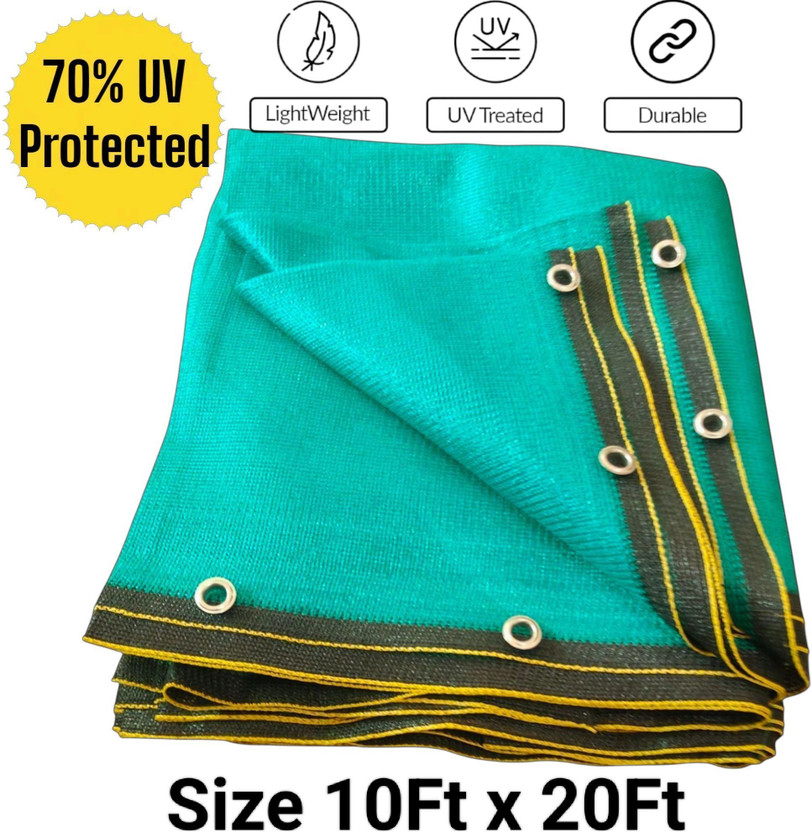 Use way Green Shade Net(10Ft x 20Ft)- 70% Sunlight Block Multipurpose For Garden/Balcony Portable Green House(Green)