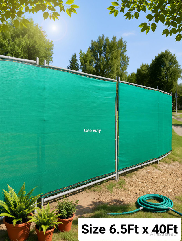 Use way Green Shade Net 75% UV Block HDPE for Garden & Terrace (6.5ftx 40ft) Portable Green House(Green)