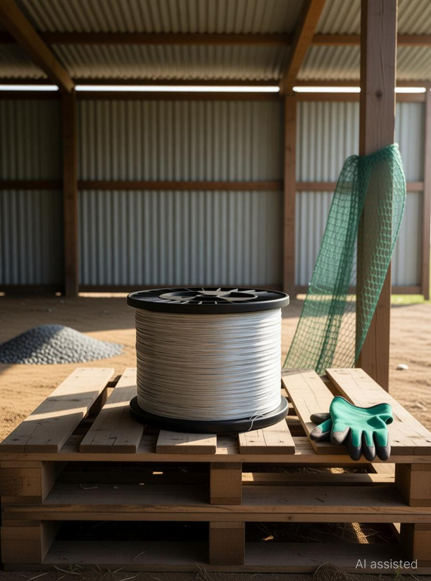FarmEasy Jhataka Machine Fencing Clutch Wire for Boundary Electric Material 500 Mtr Portable Green House(Steel)