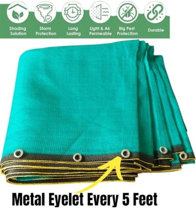 BHARATENTRPRISES UV Protected Shade Net for Garden, Balcony & Outdoor Use 5ft*12ft Portable Green House(Green)