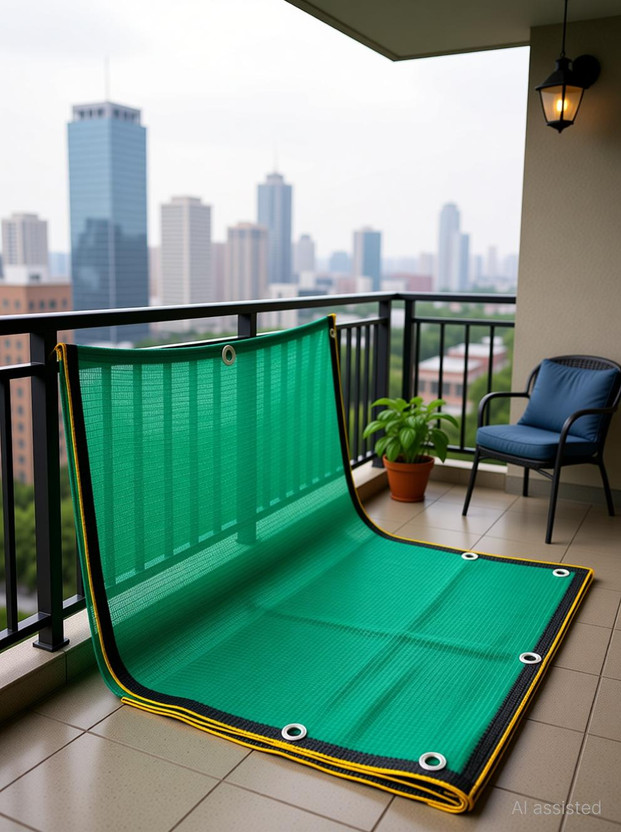 Harsh Kriti Green Shade Net(6.5Ft x 13Ft)75% UV Protection for Garden, Balcony & Outdoor Use Portable Green House(Green)