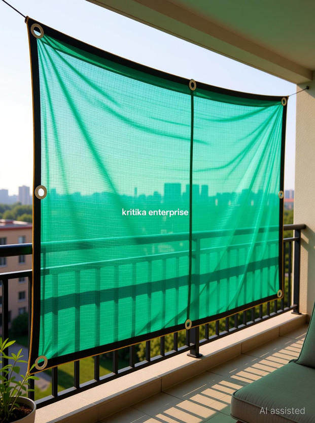 Harsh Kriti Green Shade Net(6.5Ft x 18Ft)75% UV Protection for Garden, Balcony & Outdoor Use Portable Green House(Green)