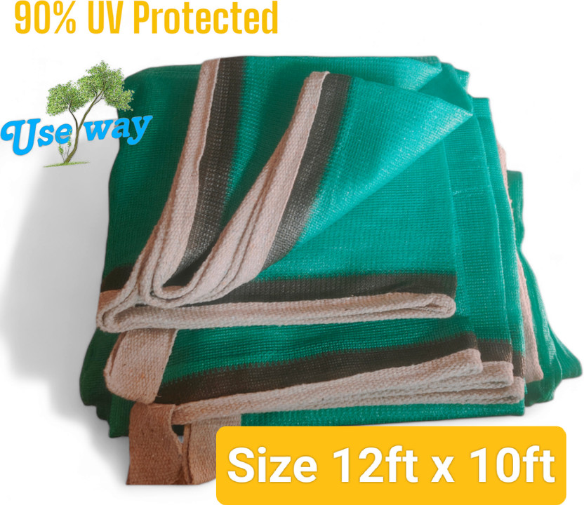 Use way Green Shade Net Size (12ft x 10ft) net from Sunlight 90% Shading Portable Green House(Green)