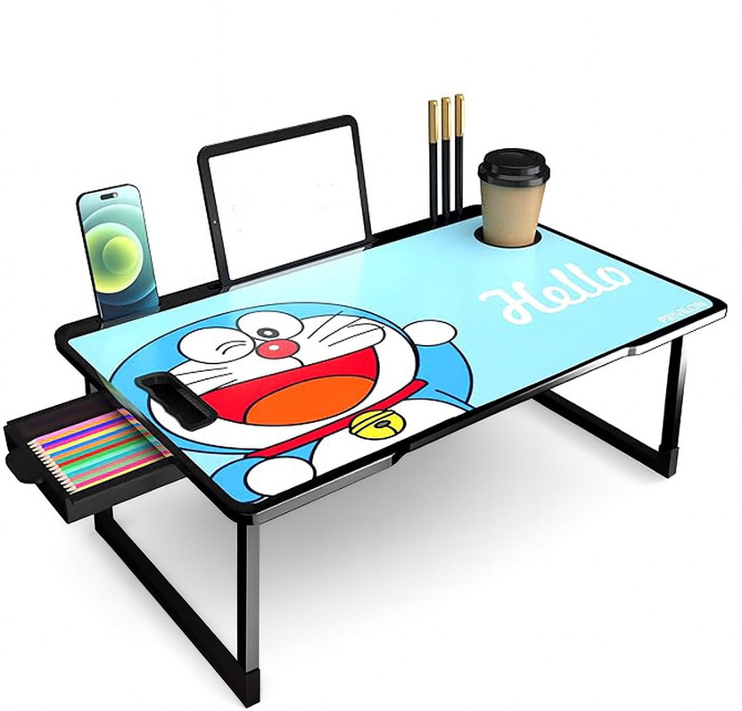 ZAFRA Doremon Wood Portable Laptop Table(Finish Color - Doremon, Pre Assembled)