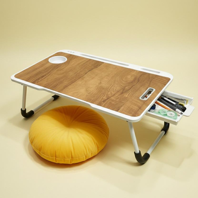 WIFTY Wood Portable Laptop Table(Finish Color - WOODEN, DIY(Do-It-Yourself))