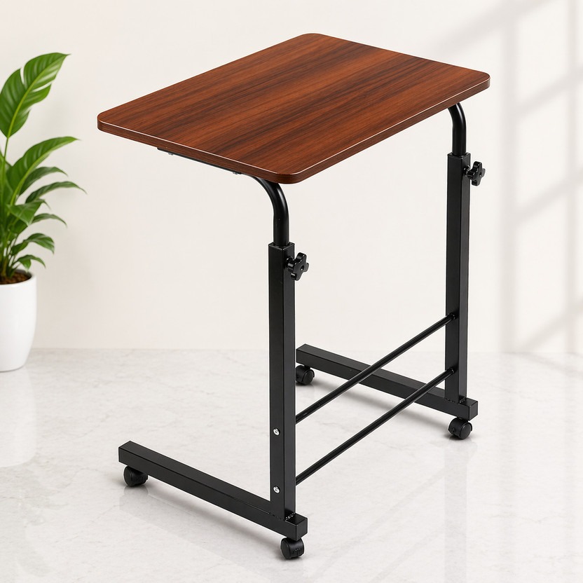 VIROVIA VIROVIA™ Exclusive HEIGHT ADJUSTABLE Table, for Work from home,Office Metal Portable Laptop Table(Finish Color - Brown, DIY(Do-It-Yourself))