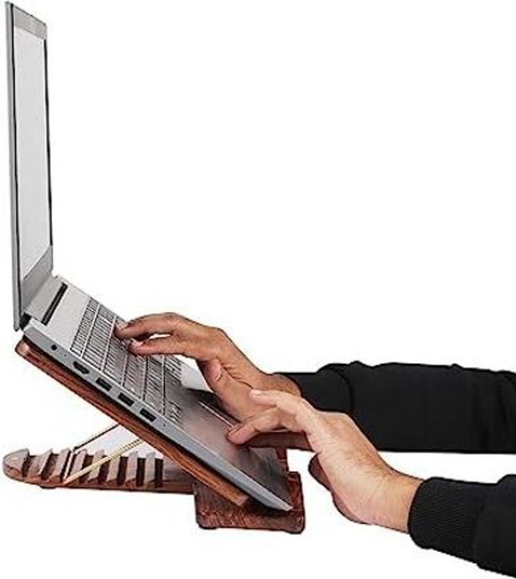 OnlineCraft Wood Portable Laptop Table(Finish Color - brown, DIY(Do-It-Yourself))