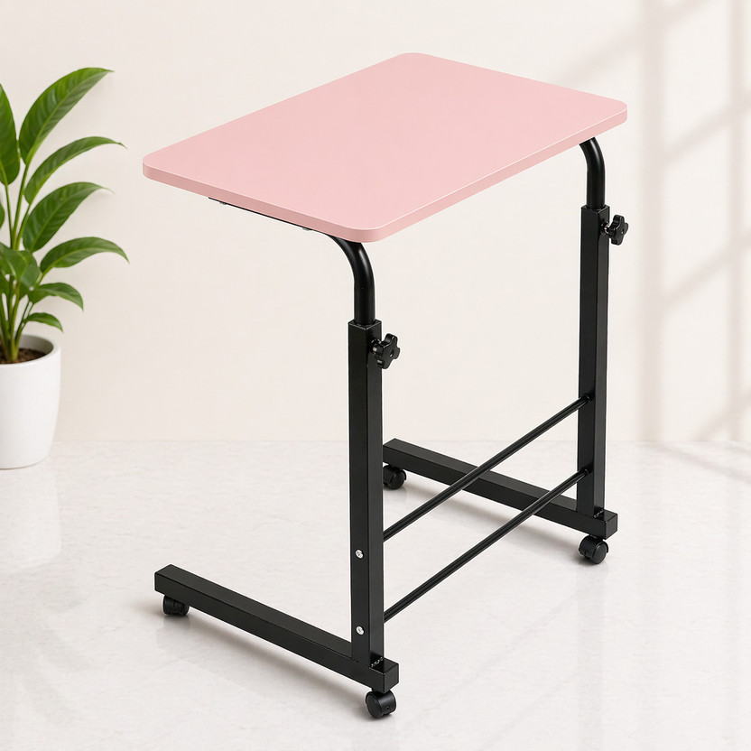 VIROVIA VIROVIA™ Exclusive HEIGHT ADJUSTABLE Table, for Work from home, Office Metal Portable Laptop Table(Finish Color - Pink, DIY(Do-It-Yourself))