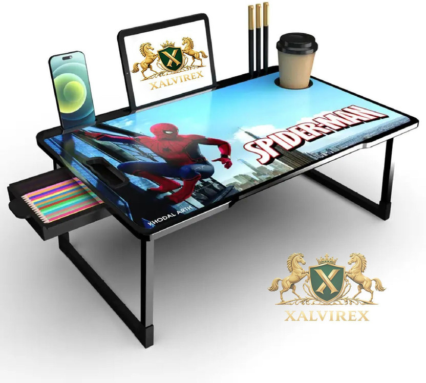 XALVIREX SPIDERMAN TABLE Plastic Study Table(Free Standing, Finish Color - spider man, Pre-assembled)