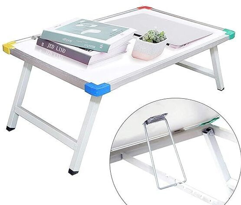 Allark 12"X 18" Multi-Purpose Colour Astel Metallic Writing Board Foldable&Adjustablele Metal Portable Laptop Table(Finish Color - Multicolour, Pre Assembled)
