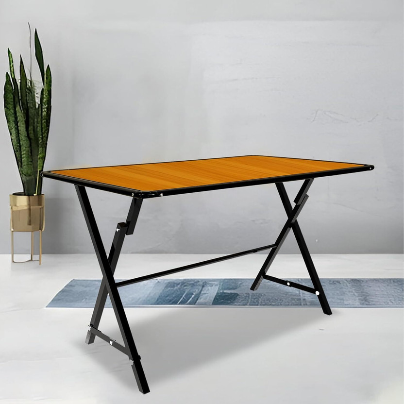 Rose Designer Chairs Rose Designer Arrow Folding Table (2x4)|Desk for Home|Office|Study |Dining Wood Portable Laptop Table(Finish Color - Ash Brown, Pre Assembled)