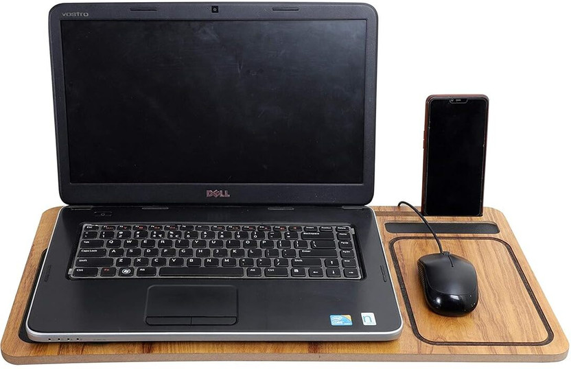 Keebori Wood Portable Laptop Table(Finish Color - BROWN, Pre Assembled)