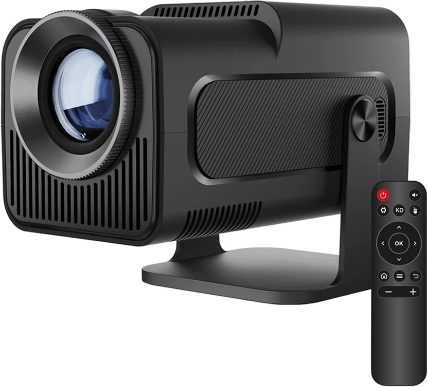 AVOIHS Compact Mini HD Projector Portable LED Movie Projector for Phone Laptop HDMI (4500 lm / 1 Speaker / Wireless / Remote Controller) Portable Projector(Black)