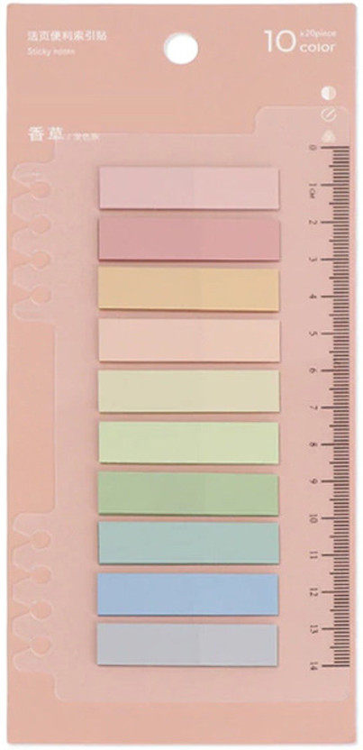 DEZIINE Pastel BOOKwith Ruler 1000pcs Page Markers, Highlighters For Home Office 5000 Sheets BOOK, 30 Colors(Multicolor)
