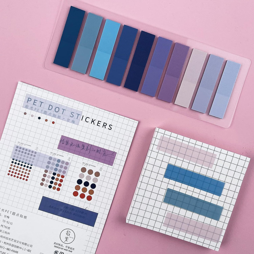 SANCORP Self-Adhesive Sticky Tabs Index Tabs for Books Page 200 Sheets Sticky Notes 200 Sheets Sticky Notes, 10 Colors(Set Of 1, Multicolor-1Pc)