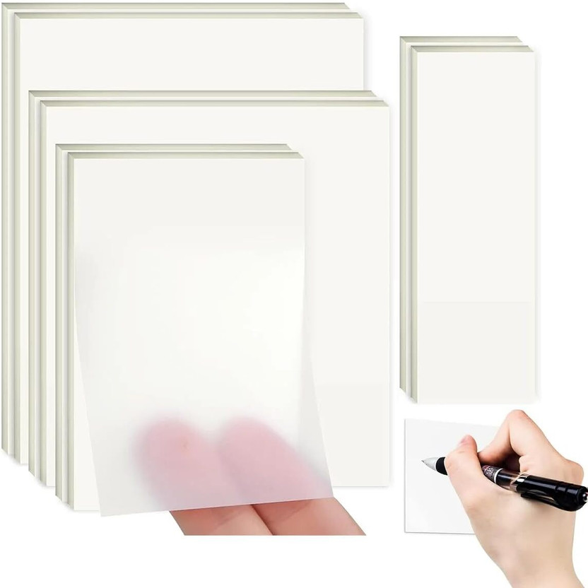 KVVTRADES Transparent Series 1 Sheets Transparent Sticky Notes, 1 Colors(Set Of 1, TRANSPARENT)