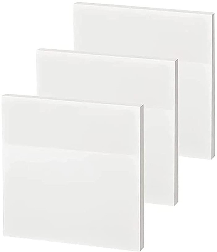 BM RETAIL 3x3 inch 100 Sheet Clear Sticky Note Waterproof Translucent Sticky Note 100 Sheets Sticky Notes, 1 Colors(White)