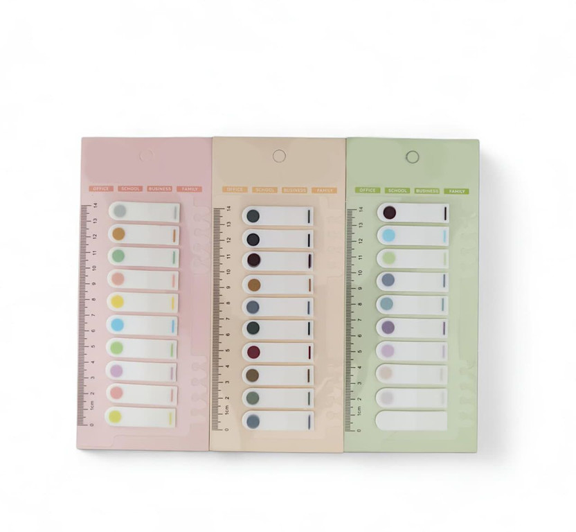 ShreejiSupplies Stick Sticky Index Tabs Transparent Colored Page Markers 200 Sheets Writable Sticky Flags for Office, School & Planner Use, 30 Colors(Set Of 3, Multicolor)
