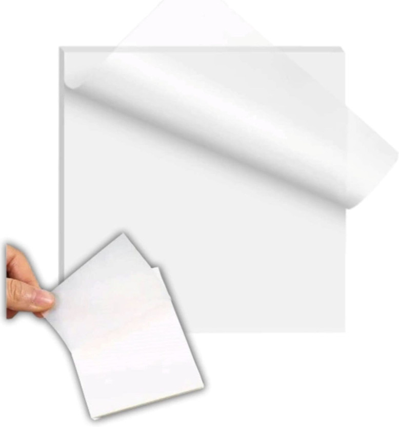 ShreejiSupplies ShreejiSupplies Transparent Sticky Notes | PET Film, Waterproof, Reusable | 100 Sheets Perfect for Books, Highlighting & Notes, 1 Colors(Set Of 1, White) - Flipkart Deal
