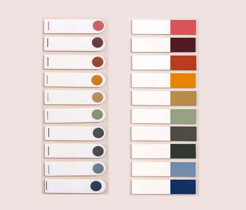 DCELLA Morandi Sticky Notes, Writable Index Tabs, Colorful Macaron Memo Stickers 600 Sheets Regular, 10 Colors(Set Of 2, Circle Colored + Half Colored)