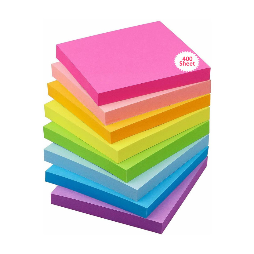 OFIXO Sticky Notes 400 Sheets Regular, 5 Colors(Multicolor)