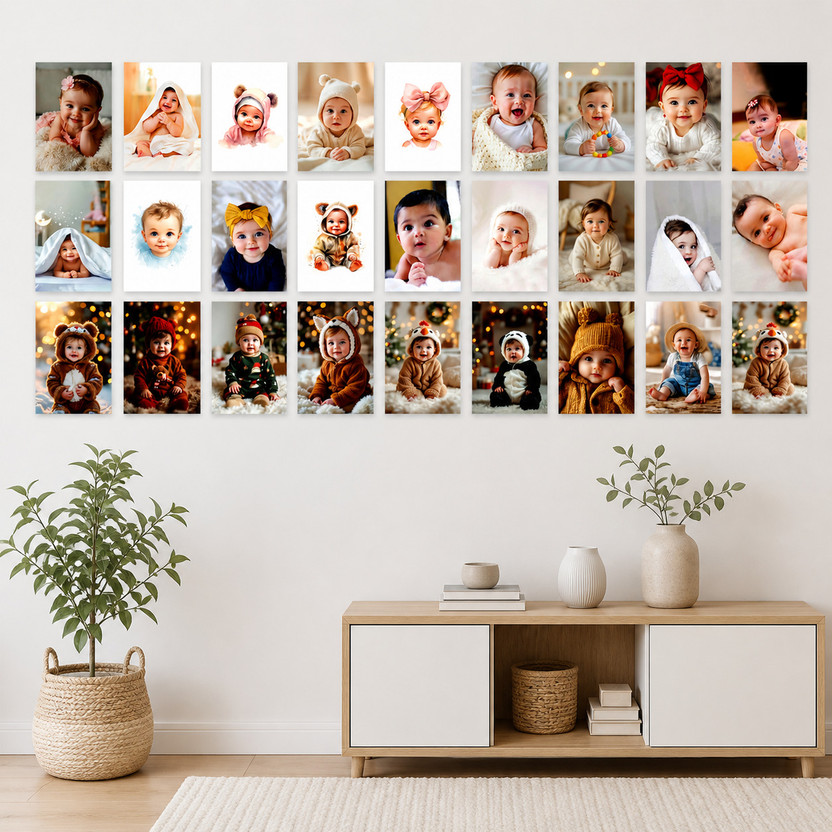 Extra Large Baby Posters Set of 32 (13x19 Inch) Nursery Wall Decoration Paper Print(19 inch X 13 inch)