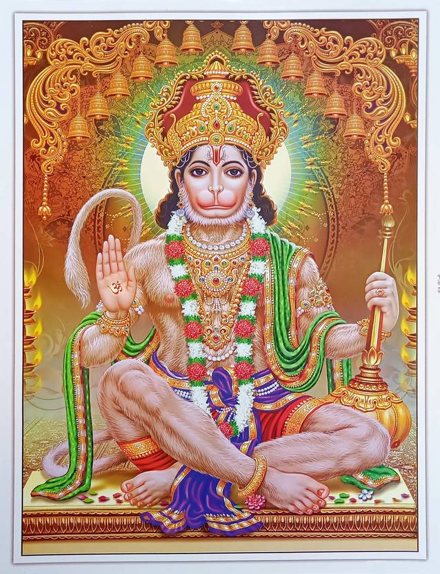 Hanuman ji sitting position vastu Poster Paper Print - Religious ...