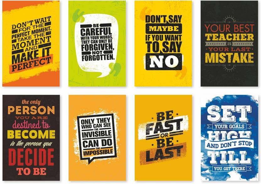 Motivational Poster Quotes Wall Design For Living Room Drawing Room Poster Paper Print Price in