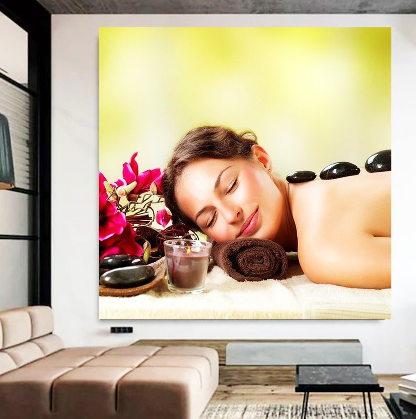 Beauty Spa Floral Multi-Images Poster | 24x24" Glossy Vinyl Print | Unframed Wall Decor for Home, Salon & Spa Vinyl(24 inch X 24 inch, paper tube)