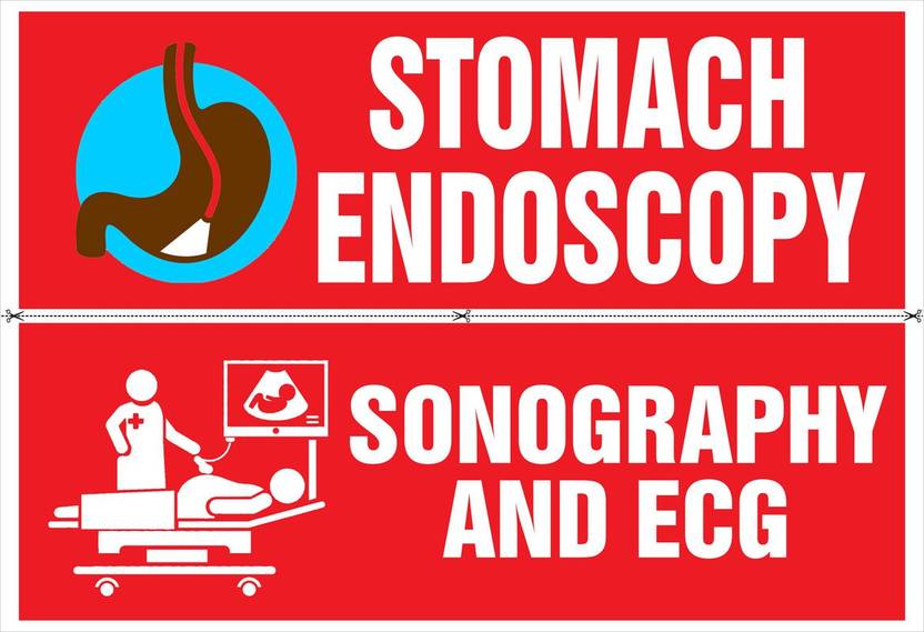 Poster Doctor Medical Stomach Endoscopy & Sonography Ecg Sticker sl