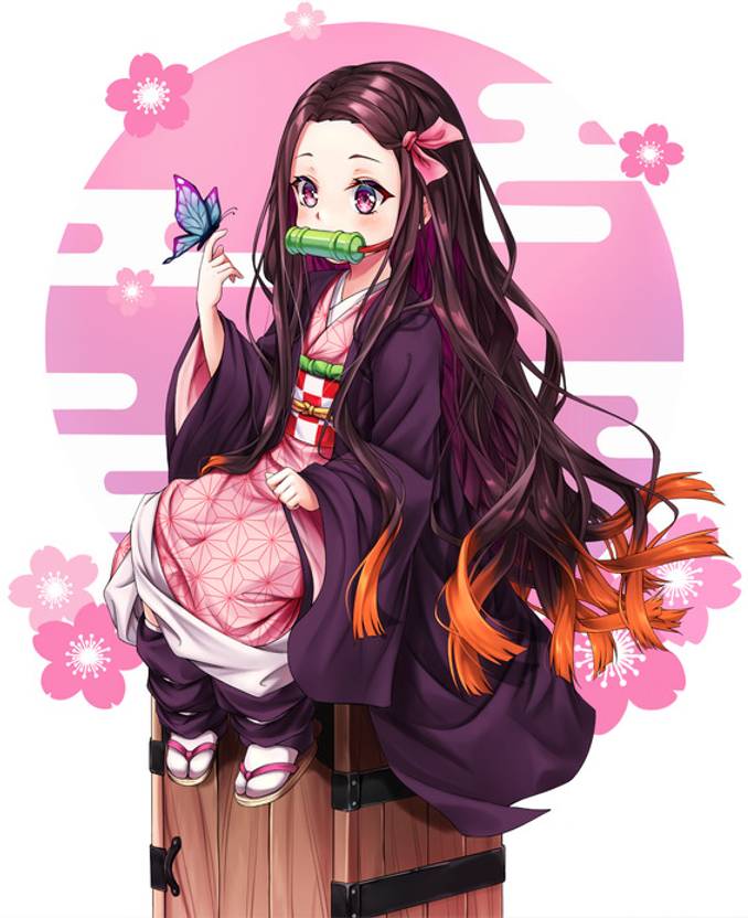 Kimetsu No Yaiba Ufotable Kamado Nezuko N E Long Hair Matte Finish ...