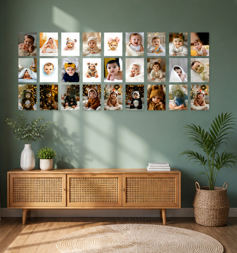 Baby Poster Set of 32 (12 x 18 Inch) HD Room Decor Cute Baby Art Paper Print(18 inch X 12 inch)