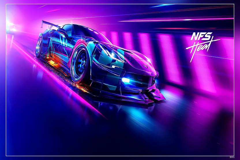 Retro Cars Formula 1 F1 Racing cars Neon cars hd Matte Finish Poster