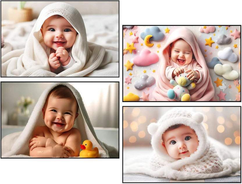 Happy Happy Infant Nursery Posters 4 Pack 3D Poster(12 inch X 18 inch) - Flipkart Deal