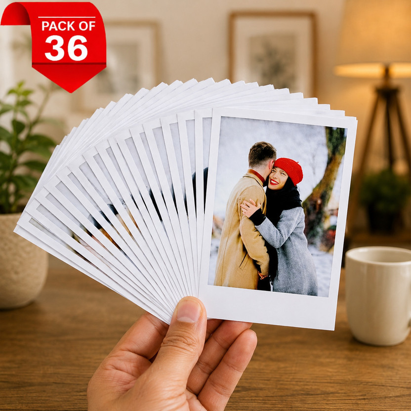 36 Customised Mini Photo Print Personalized Gifts with Your Photos Size 3X4 Inch Photographic Paper (4 inch X 3 inch) Photographic Paper(4 inch X 3 inch, BOX)