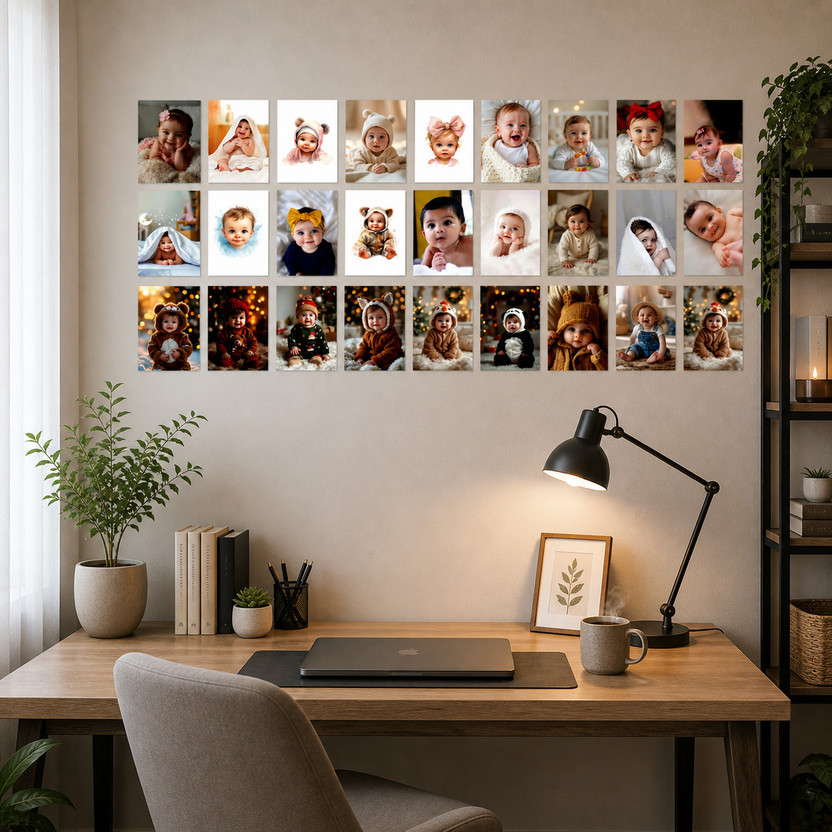 Cute Baby Combo Poster Set of 32 HD Nursery Wall Decor (8 x 6 Inch) Paper Print(6 inch X 8 inch)