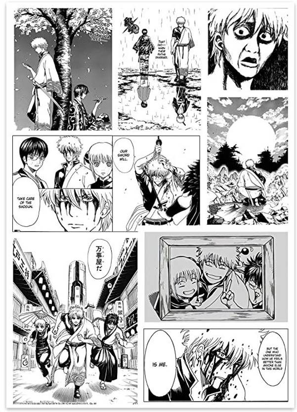 Gintama Anime Yorozuya Wall Décor Manga Panel Paper Print